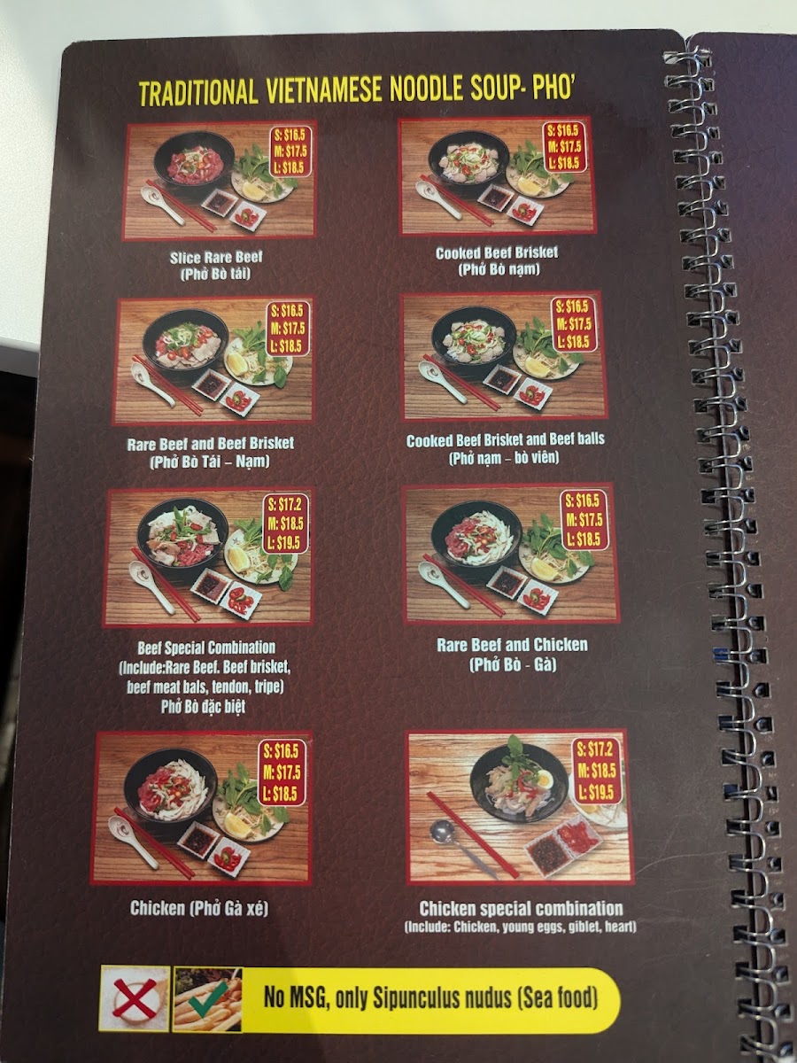 Menu Pho Flinders Express-1
