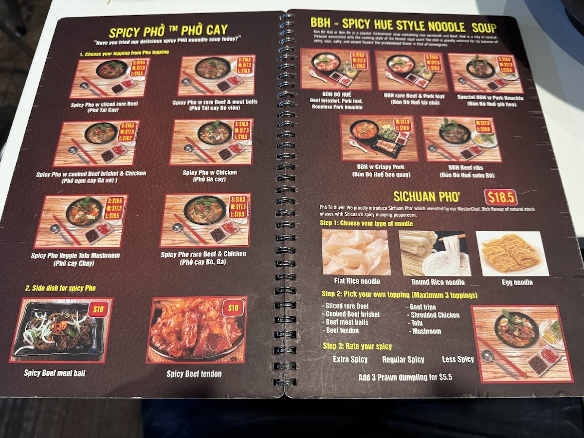 Menu Pho Flinders Express-3