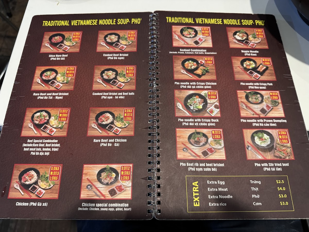 Menu Pho Flinders Express-4