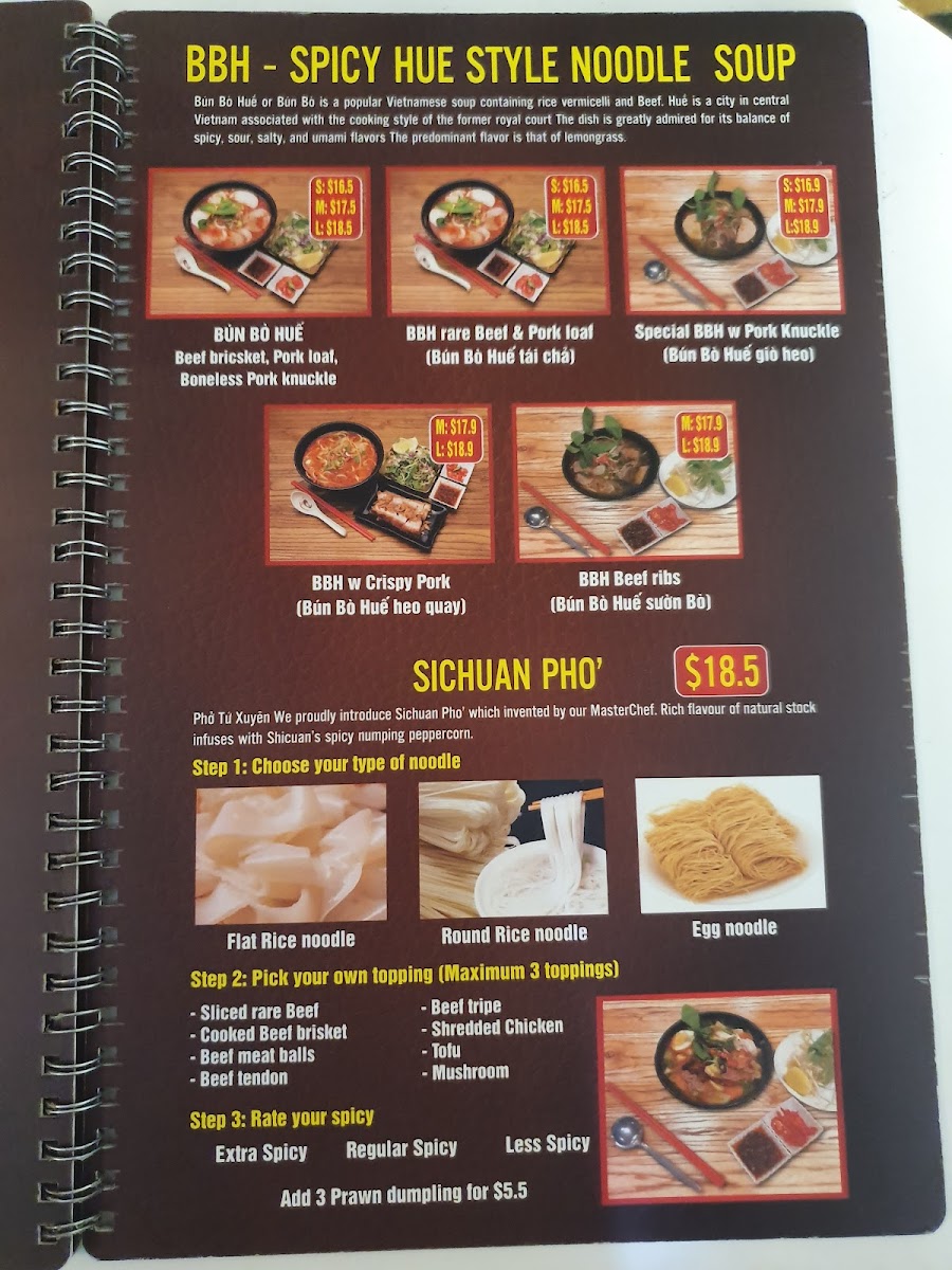 Menu Pho Flinders Express-6